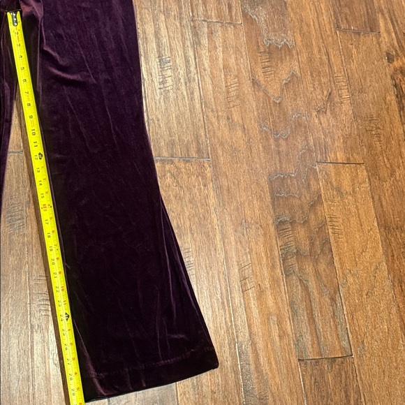 NWT! Size 10 Velvet Wide-Leg Pants in Deep Burgundy - Picture 13 of 14